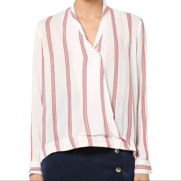 Vero Moda StripedHanna Shirt or Blouse Red White & Blue Size Large New With Tag  - Picture 2 of 11